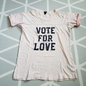 J. Crew "vote for love" tee
